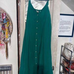 Universal Thread Teal Button-Down Maxi Dress